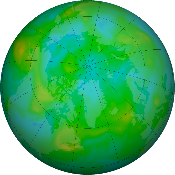 Arctic ozone map for 08 September 1980